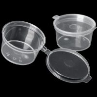 CLEAR HINGED SAUCE CUPS 4oz [500 PCS]